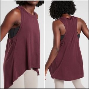 Athleta Essence Relaxed High Low Tank, Size Large, NWT